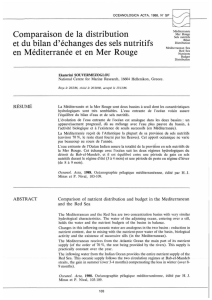 Comparaison de la distribution et du bilan d`echanges