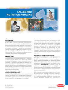LALLEMAND NUTRITION HUMAINE