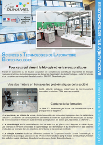baccalauréat stl - biotechnologies