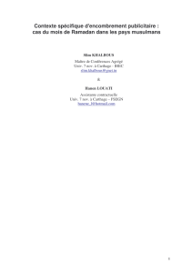 Contexte sp&eacute;cifique d`encombrement publicitaire