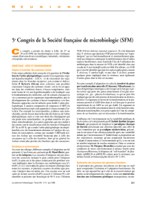 5e Congrès de la Société française de microbiologie (SFM)