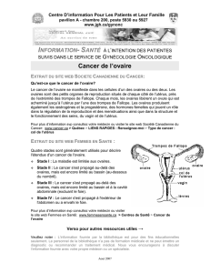 Cancer de l`ovaire