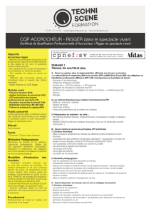 CQP ACCROCHEUR - RIGGER dans le spectacle vivant