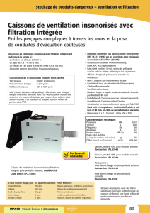 Caissons de ventilation insonorisés avec filtration intégrée