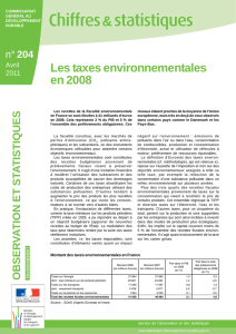 Les taxes environnementales en 2008