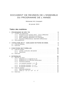document de revision de l`ensemble du programme de l`annee