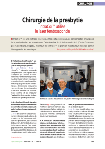 Chirurgie de la presbytie - Dr Assouline Ophtalmologie Paris