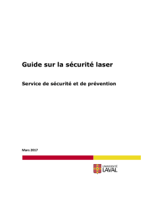 Guide d`utilisation des lasers - Service de sécurité et de prévention