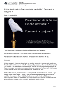 L`islamisation de la France est-elle inévitable ? Comment