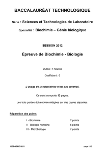 Biochimie et biologie