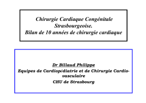 Bilan Chirurgie cardiaque Strasbourg