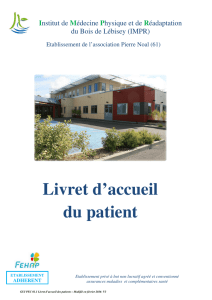 Livret d`accueil du patient - IMPR Hérouville Saint Clair