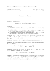 Corrigé - Département de Mathématiques d`Orsay
