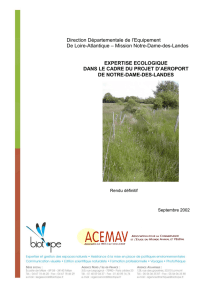 Mission Notre-Dame-des-Landes EXPERTISE ECOLOGIQUE DANS