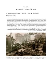 Urbanités #5 – Mai 2015 - Villes et châtiments Le bombardement de