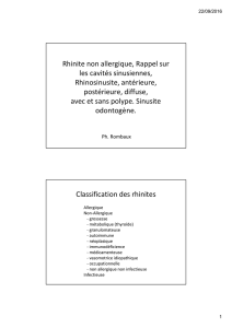 Sinusite - Cours 2
