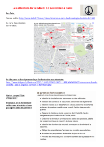Les attentats du vendredi 13 novembre à Paris