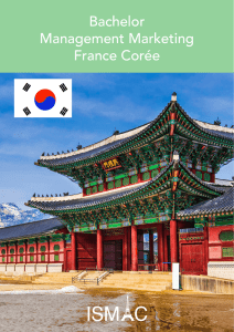 Bachelor Management Marketing France Corée