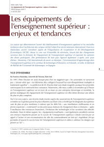 Les équipements de l`enseignement supérieur : enjeux