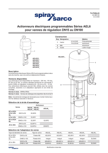 Actionneurs électriques programmables Séries AEL6 pour vannes