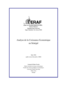 Analyse de la Croissance Economique au Sénégal