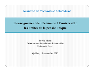 L`enseignement de l`économie à l`université