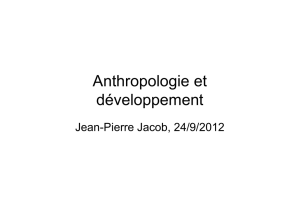 Anthropologie et développement - Graduate Institute of International
