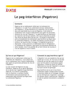 Le peg-interféron (Pegetron)