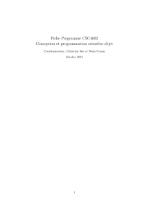 Fiche Programme CSC4002 Conception et programmation