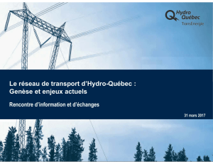 Le réseau de transport d`Hydro-Québec : Genèse et