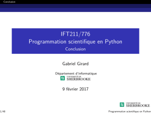 IFT211/776 Programmation scientifique en Python
