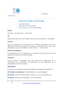 Symposium Belge de Sophrologie - Formation Sophrologie du hainaut