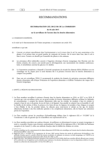 RECOMMANDATION (UE) 2015/ 1381 DE LA COMMISSION