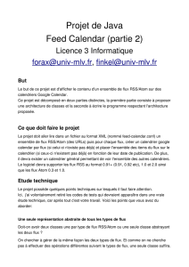 Projet de Java Feed Calendar (partie 2)