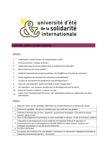 Descriptif des modules et ateliers - Universit&eacute; d`&eacute;t&eacute; des mouvements