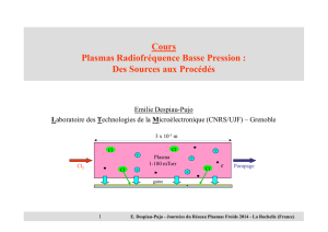 Cours Plasmas Radiofréquence Basse Pression : Des Sources aux