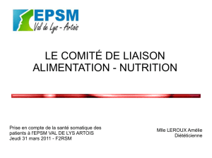 le comité de liaison alimentation - nutrition