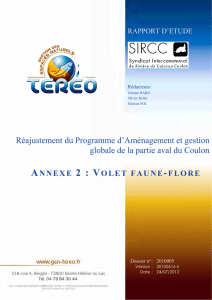 Réajustement du Programme d`Aménagement et gestion