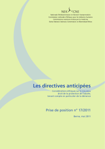 Les directives anticipées