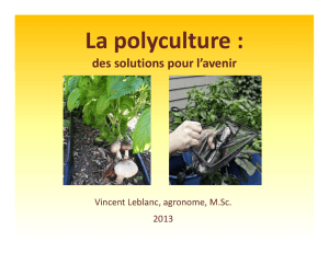 La polyculture :