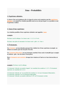 3ème - Probabilités - Collège Mathurin Martin BAUD