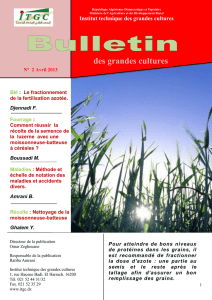 Bulletin Avril 2013 - Ministère de l`Agriculture et du Développement