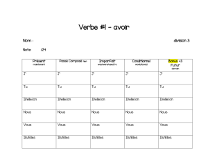 Verbe #1 - avoir