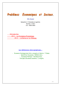 Mr. Erraoui Introduction. CH 1 : La Croissance Economique. CH 2