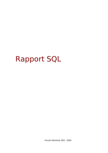 Compte rendu SQL
