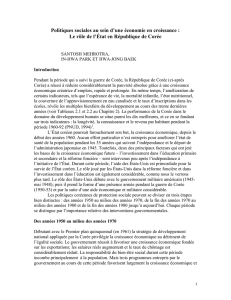 Politiques sociales au sein d`une économie en croissance : Le rôle