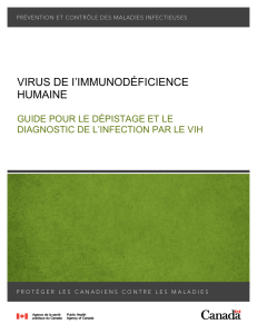 Guide pour le dépistage et le diagnostic de l`infection par le VIH