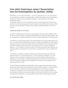 Communiqué de l`Association des dermatologistes du Québec