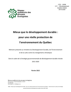Réseau québécois des groupes écologistes (PDF, 707 ko)