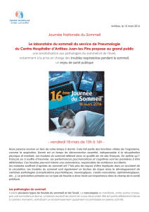 Journée Nationale du Sommeil Le laboratoire du sommeil du